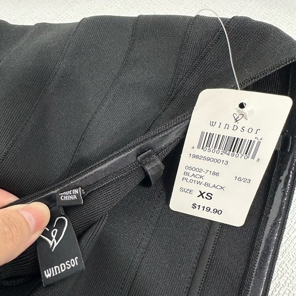 NWT Windsor Danna Formal Strapless Long Bandage Dress formal gown size XS - Picture 4 of 14